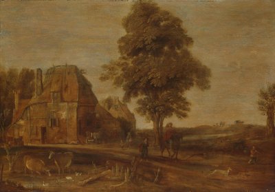 Paysage avec une auberge - Aert van der Neer