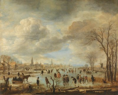Vue de rivière en hiver, c.1655-60 - Aert van der Neer