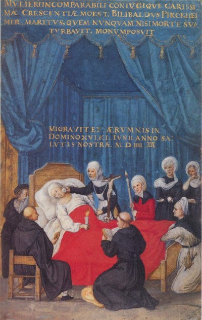 la mort de Crescentia Pirckheimer - After Albrecht Dürer