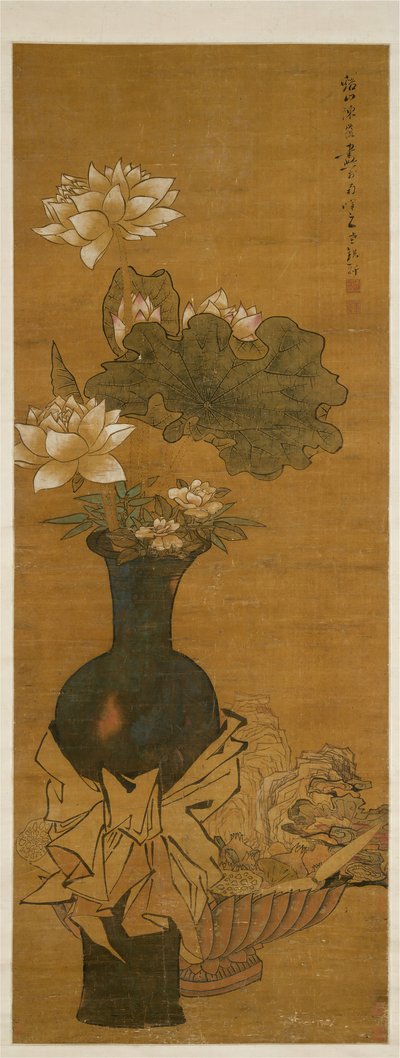 Vase de fleurs - After Chen Hongshou