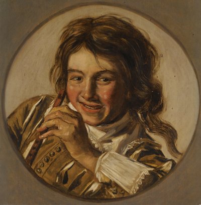 Garçon rieur avec une flûte - After Frans Hals
