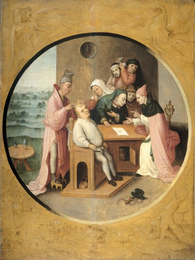 Enlever les pierres dans la tête, c.1550-1600 - After Hieronymus Bosch