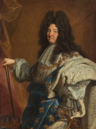 French : Portrait de Louis XIV, roi de France Portrait of Louis XIV, King of France - After Hyacinthe Rigaud