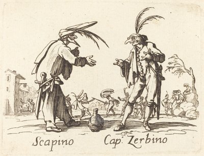 Scapino et Cap. Zerbino - After Jacques Callot