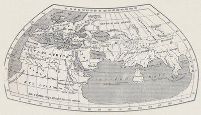 Carte du Monde, selon Ptolémée, 1923 - Agathodaemon of Alexandria