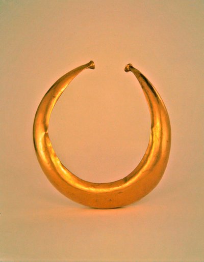 Collier, Mooghaun North, comté de Clare, âge du bronze tardif, 800-700 av. J.-C. (or) - Age Bronze