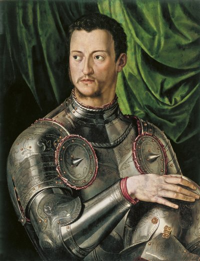 Portrait du Grand-Duc de Toscane Cosimo I de Medici, 1519-1574, en armure - Agnolo Bronzino