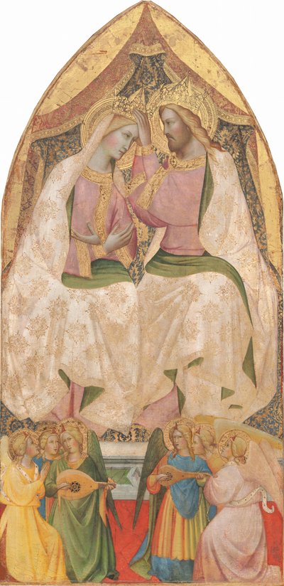 Couronnement de la Vierge avec six anges, c. 1390 - Agnolo Gaddi