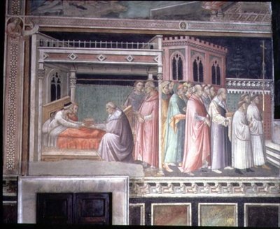 Le Miracle de la Ceinture Sacrée, (détail) du cycle de La Vie de la Vierge et Légende de la Ceinture Sacrée, de la Chapelle de la Sacra Cintola - Agnolo Gaddi