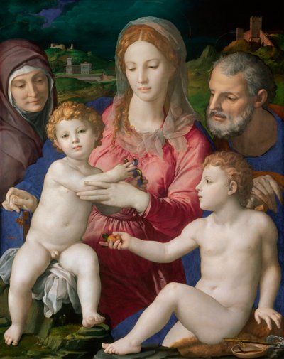 La Sainte Famille avec Sainte Anne et Saint Jean Baptiste - Agnolo Bronzino