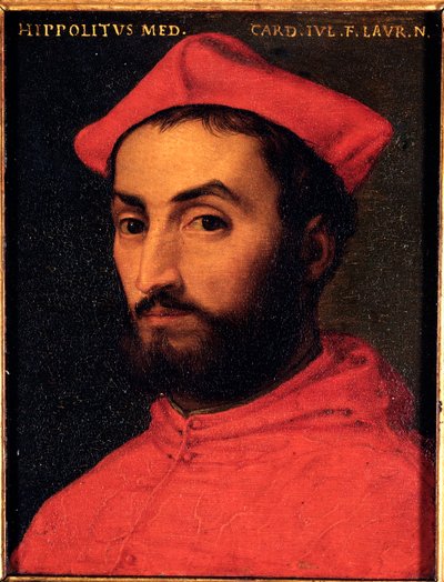 Portrait du Cardinal Ippolito de Médicis (1511-1535) Peinture par Allori Angelo di Cosimo dit Bronzino (1503-1572) - XVIe siècle Palais Medici-Riccardi, Florence - Agnolo Bronzino