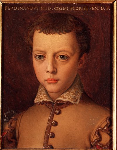 Portrait de Ferdinand I de Médicis (Ferdinando I de Medici) (1549-1609) jeune garçon - Agnolo Bronzino