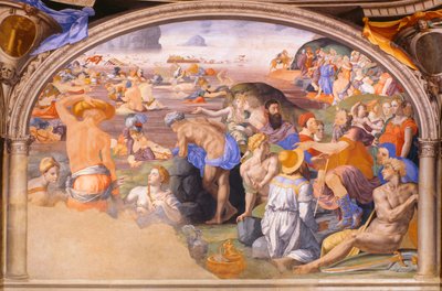 La traversée de la mer Rouge, par Agnolo Bronzino (1503-1572) 1540-1545 - Agnolo Bronzino