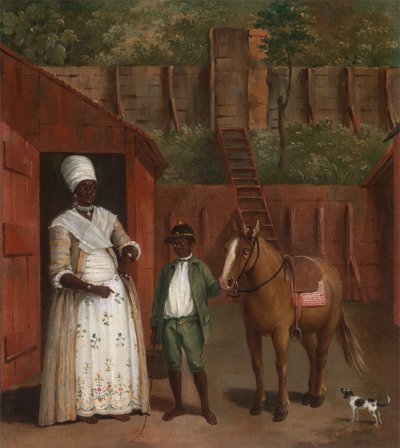 Une mère avec son fils et un poney, vers 1775 - Agostino Brunias