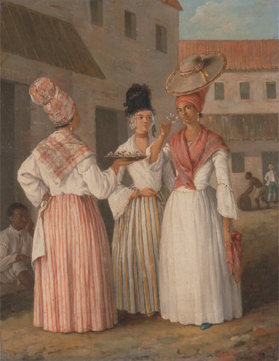 Une marchande de fleurs des Antilles et deux autres femmes libres de couleur - Agostino Brunias
