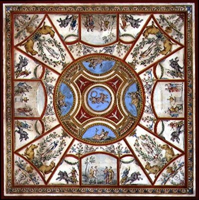 Conception de plafond pour la salle de petit-déjeuner peinte à Kedlestone Hall, Derbyshire, c.1760 - Agostino Brunias