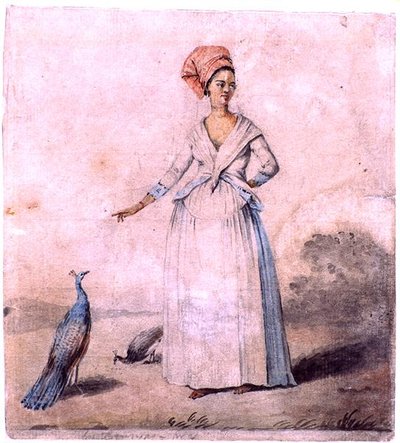 Dame avec un paon, c.1770 - Agostino Brunias