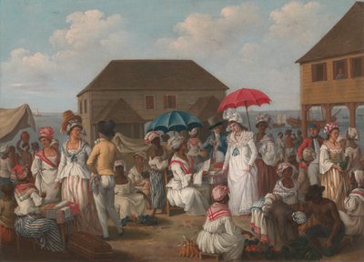 Marché de lin, Dominique - Une scène de marché, vers 1780. - Agostino Brunias