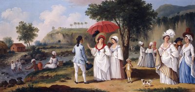 Femmes mulâtres sur les rives de la rivière Roseau, Dominique - Agostino Brunias