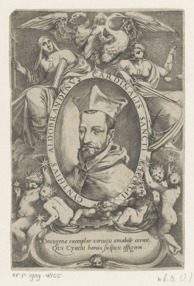 Portrait du cardinal Cinzio Aldobrandini - Agostino Carracci (possibly)