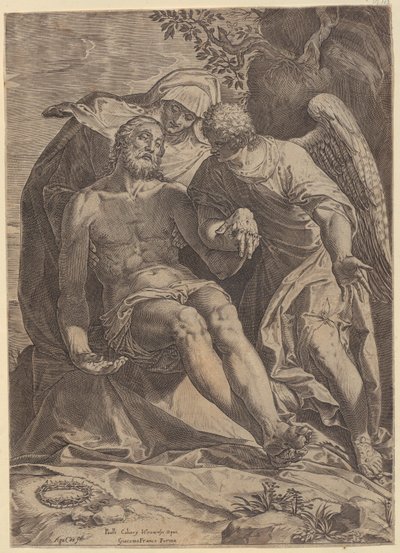 Lamentation sur le Christ [Pietà] - Agostino Carracci