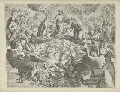 Le martyre de sainte Justine de Padoue (moitié supérieure) - Agostino Carracci
