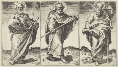 Jacques le Mineur, Jacques le Majeur et Matthias - Agostino Carracci