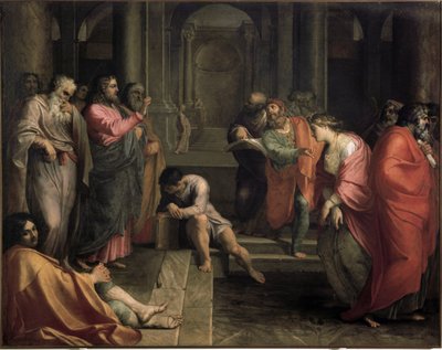 Jésus-Christ et la femme adultère - Agostino Carracci