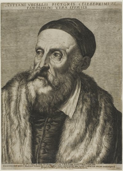 Portrait de Titien - Agostino Carracci