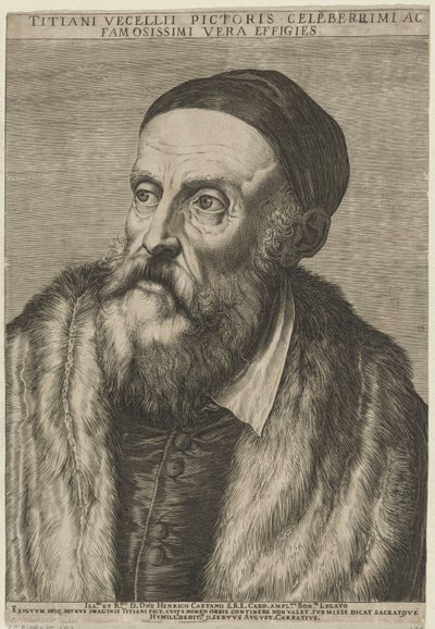 Portrait du peintre Titien - Agostino Carracci