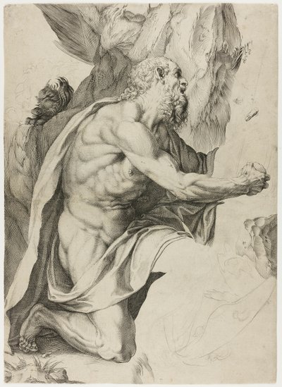 Saint Jérôme en pénitence - Agostino Carracci