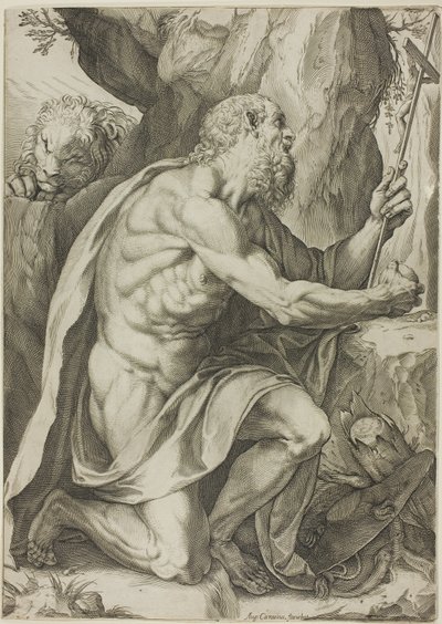 Saint Jérôme en Pénitence - Agostino Carracci