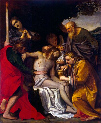 La Lamentation sur le Christ, vers 1586 - Agostino Carracci
