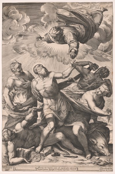 La tentation de Saint Antoine - Agostino Carracci