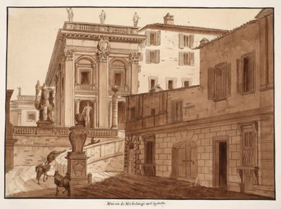 Maison de Michel-Ange sur la colline du Capitole, 1833 - Agostino Tofanelli