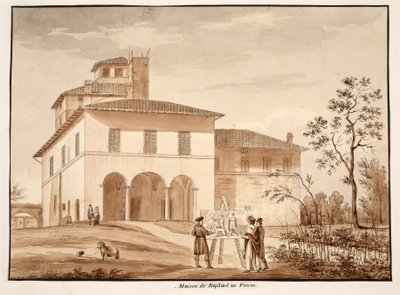 La maison de Raphaël sur le Pincio, 1833 - Agostino Tofanelli