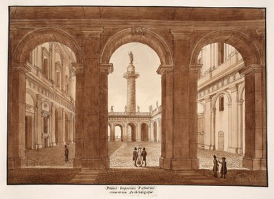 Le Palazzo Imperiali Valentini. Restauration archéologique., 1833 - Agostino Tofanelli