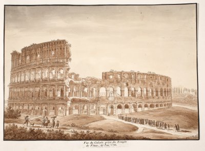 Vue du Colisée depuis le temple de Vénus, 1833 - Agostino Tofanelli