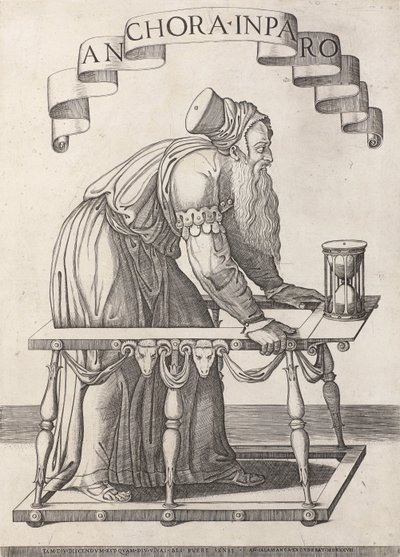 Allégorie de la vieillesse - Agostino Veneziano (attributed to)