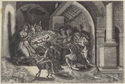 Adoration des bergers - Agostino Veneziano