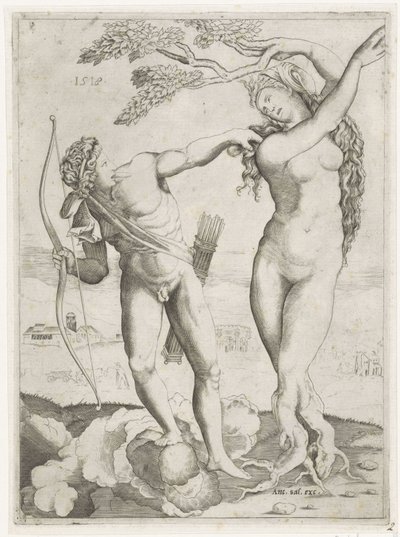 Apollon et Daphné - Agostino Veneziano