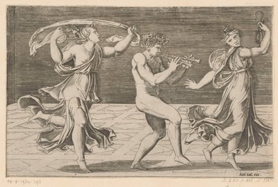 Satyre et ménades dansant - Agostino Veneziano