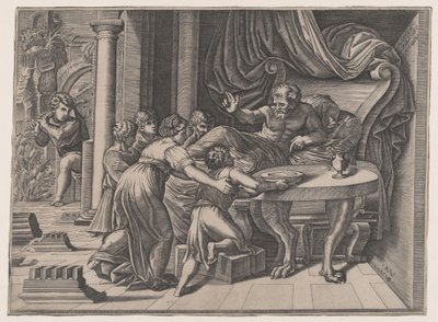 Isaac bénissant Jacob - Agostino Veneziano
