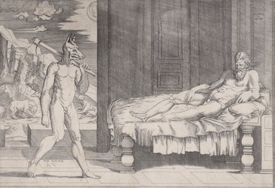 Lycaon transformé en loup - Agostino Veneziano