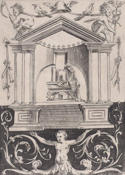 Panneau ornemental - Agostino Veneziano