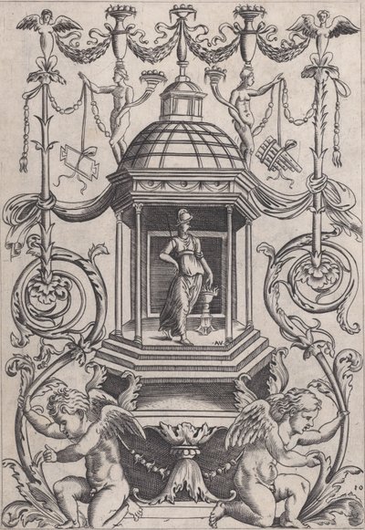 Panneau ornemental, vers 1514-1536 - Agostino Veneziano