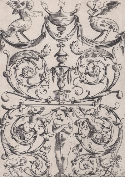 Panneau ornemental, vers 1514-36 - Agostino Veneziano