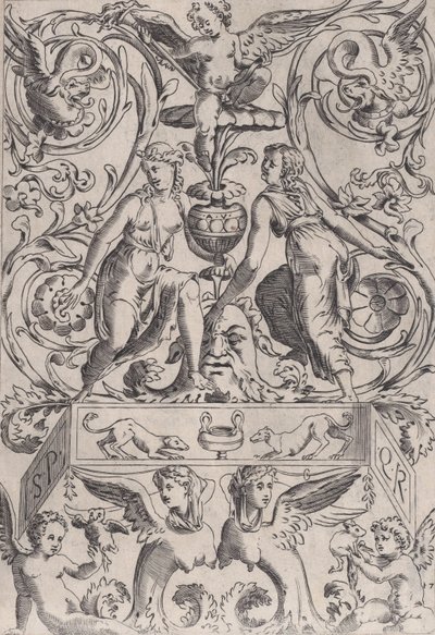 Panneau ornemental, vers 1514-36 - Agostino Veneziano