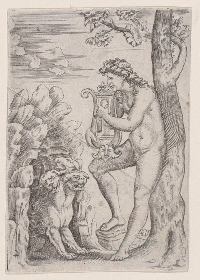 Orphée, daté de 1528 - Agostino Veneziano
