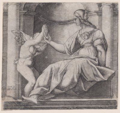 Prudence, daté de 1516 - Agostino Veneziano